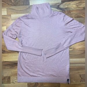 Zara Knit Turtleneck Womens Medium Pink  Dusty Rose Soft Base layer